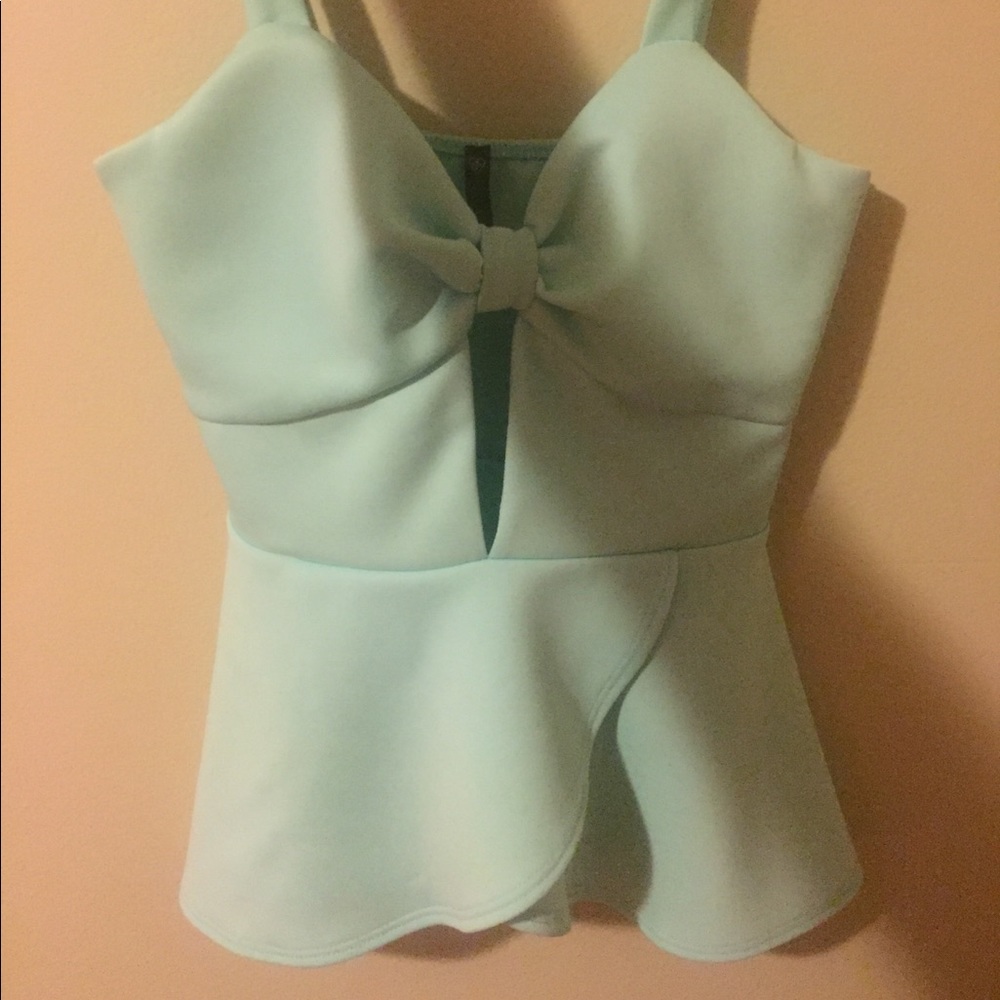 Cute light blue Love Culture Top